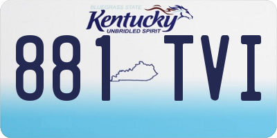 KY license plate 881TVI