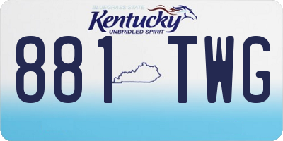 KY license plate 881TWG