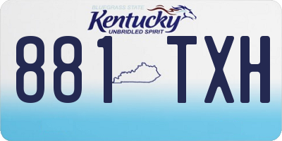 KY license plate 881TXH