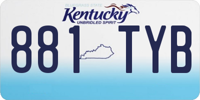 KY license plate 881TYB