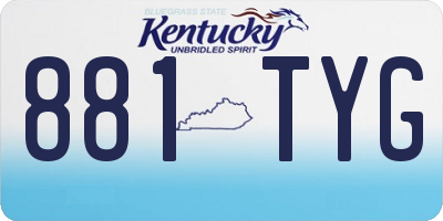 KY license plate 881TYG