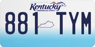 KY license plate 881TYM