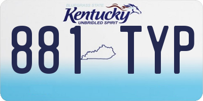 KY license plate 881TYP