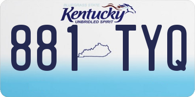 KY license plate 881TYQ