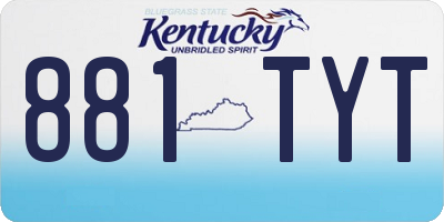 KY license plate 881TYT