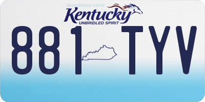 KY license plate 881TYV