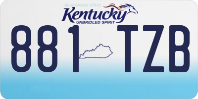 KY license plate 881TZB