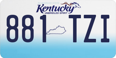 KY license plate 881TZI