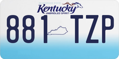 KY license plate 881TZP