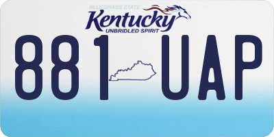 KY license plate 881UAP