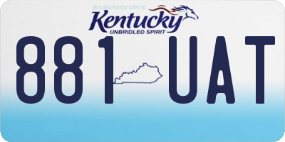 KY license plate 881UAT