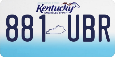 KY license plate 881UBR