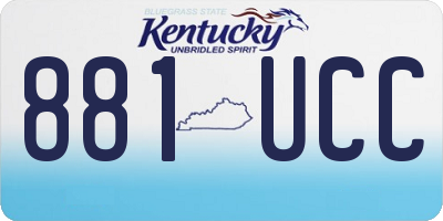 KY license plate 881UCC