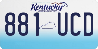 KY license plate 881UCD