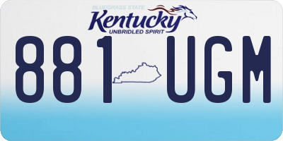 KY license plate 881UGM