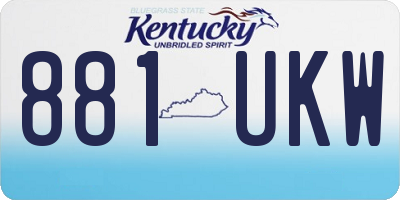 KY license plate 881UKW