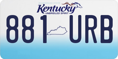 KY license plate 881URB