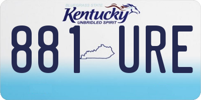 KY license plate 881URE