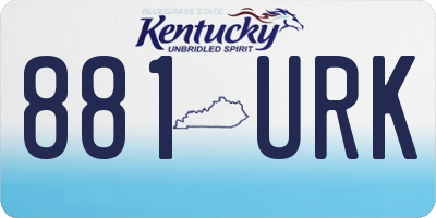 KY license plate 881URK