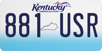 KY license plate 881USR