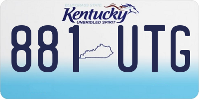 KY license plate 881UTG