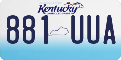 KY license plate 881UUA