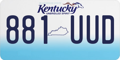 KY license plate 881UUD
