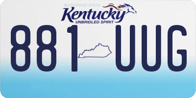 KY license plate 881UUG