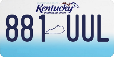 KY license plate 881UUL