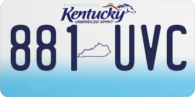 KY license plate 881UVC