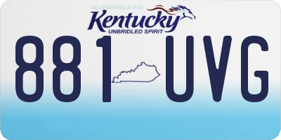 KY license plate 881UVG
