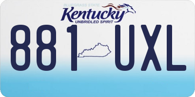 KY license plate 881UXL