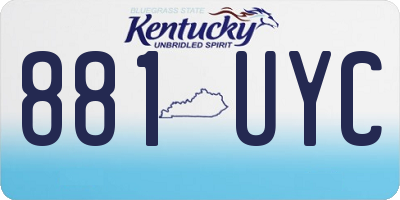 KY license plate 881UYC