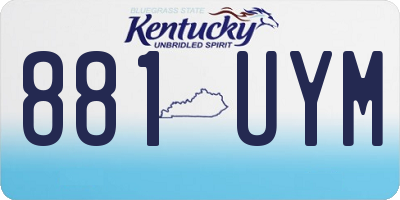 KY license plate 881UYM