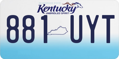 KY license plate 881UYT
