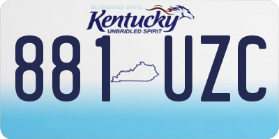 KY license plate 881UZC