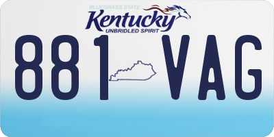 KY license plate 881VAG