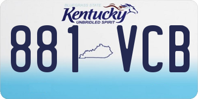 KY license plate 881VCB