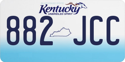 KY license plate 882JCC