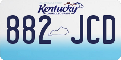 KY license plate 882JCD