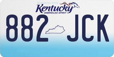 KY license plate 882JCK