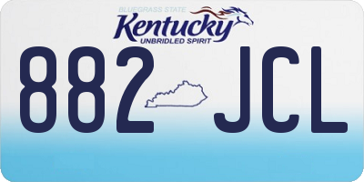 KY license plate 882JCL