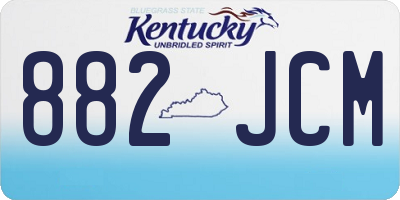 KY license plate 882JCM