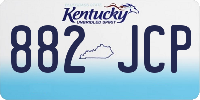 KY license plate 882JCP