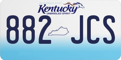 KY license plate 882JCS