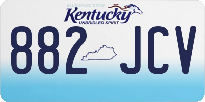 KY license plate 882JCV