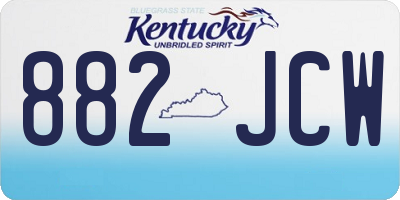 KY license plate 882JCW