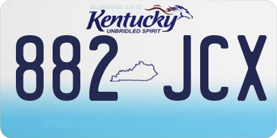 KY license plate 882JCX