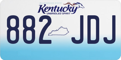 KY license plate 882JDJ
