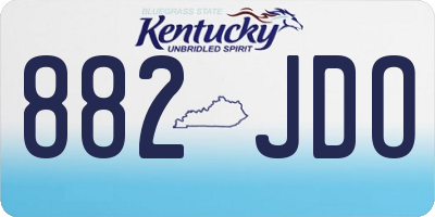 KY license plate 882JDO